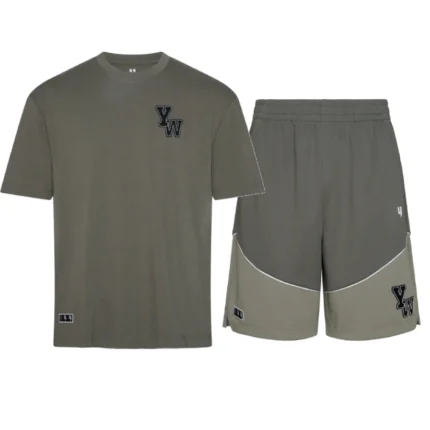 Yelir World Basketball Short Set Khaki (3)