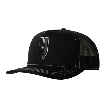 Yelir World Black Cap White Stitch Contrast (3)