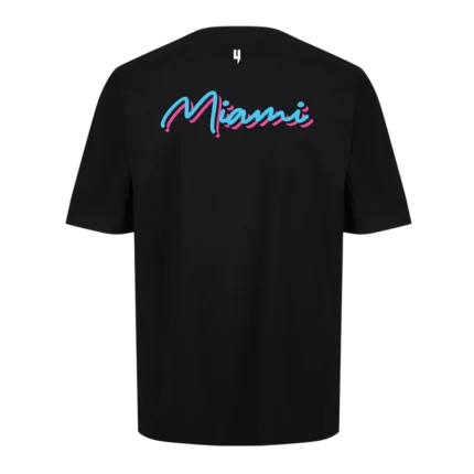 Yelir World Black Relaxed Fit Tee Miami Circle Logo (1)