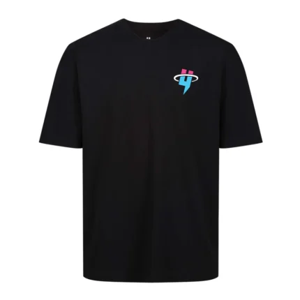 Yelir World Black Relaxed Fit Tee Miami Circle Logo (2)