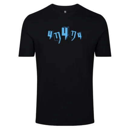 Yelir World Black Tee Five Y Logo Baby Blue