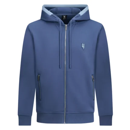 Yelir World Blue Mixed Contrast Hoodie (2)