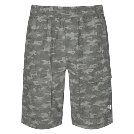 Yelir World Grey Camo Cargo Shorts (3)