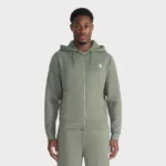 Yelir World Khaki Lux Zip Up Hoodie (1)