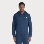 Yelir World Navy Lux Zip Up Hoodie (1)