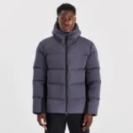Yelir World Quilted Down Coat Nine Iron Black (1)