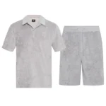 Yelir World Towelling Short Set Grey (3)