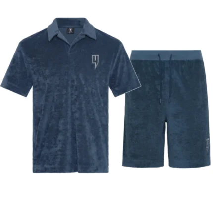 Yelir World Towelling Short Set Navy (3)