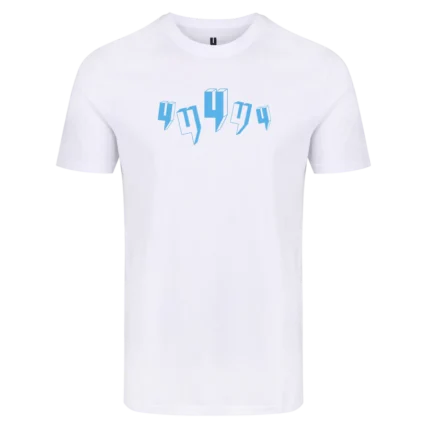 Yelir World White Tee Five Y Logo Baby Blue