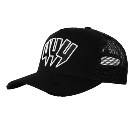 Yelir World Yyy Cap Black White Outline
