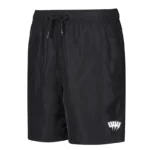Yelir World Yyy Outline Logo Swim Shorts Black White